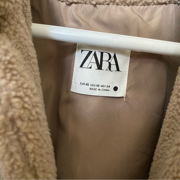 ZARA FLEECE TEDDY JACKET - Picture 2 of 3